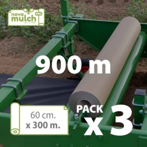 PACK de 3 rollos de papel Novamulch Profesional 60 cm. x 300 m. (900 m)